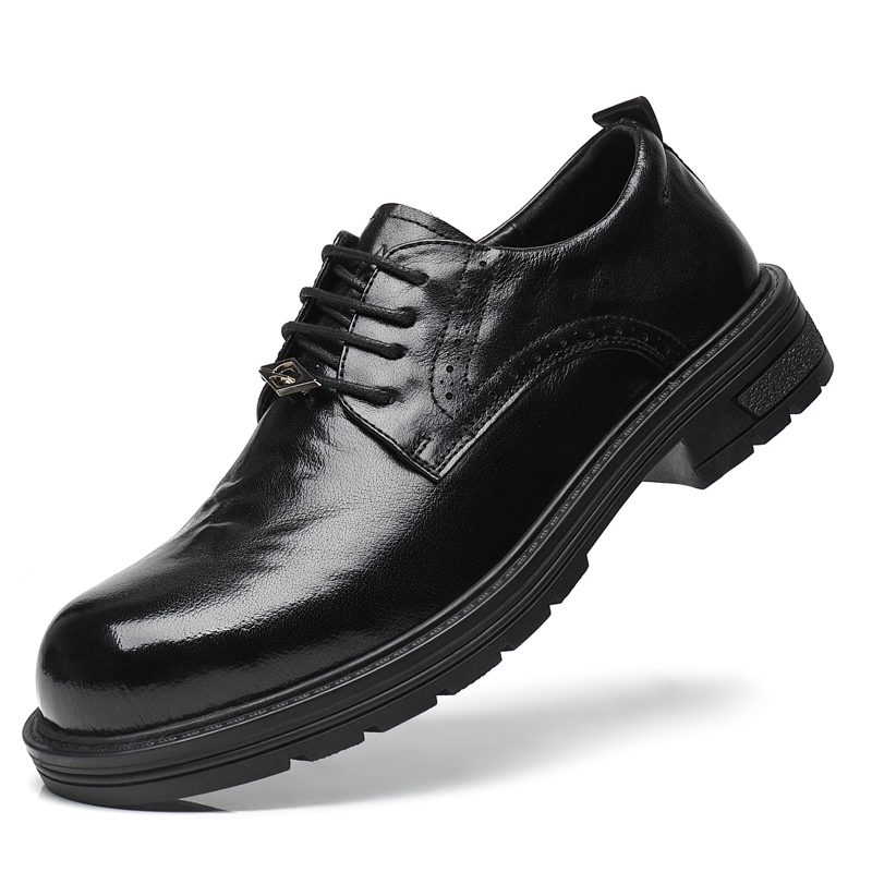 

KJ Мужские туфли Ougui-559 Black Hidden Wedge черные на скрытом каблуке, цвет Ougui-559 Black Hidden Wedge
