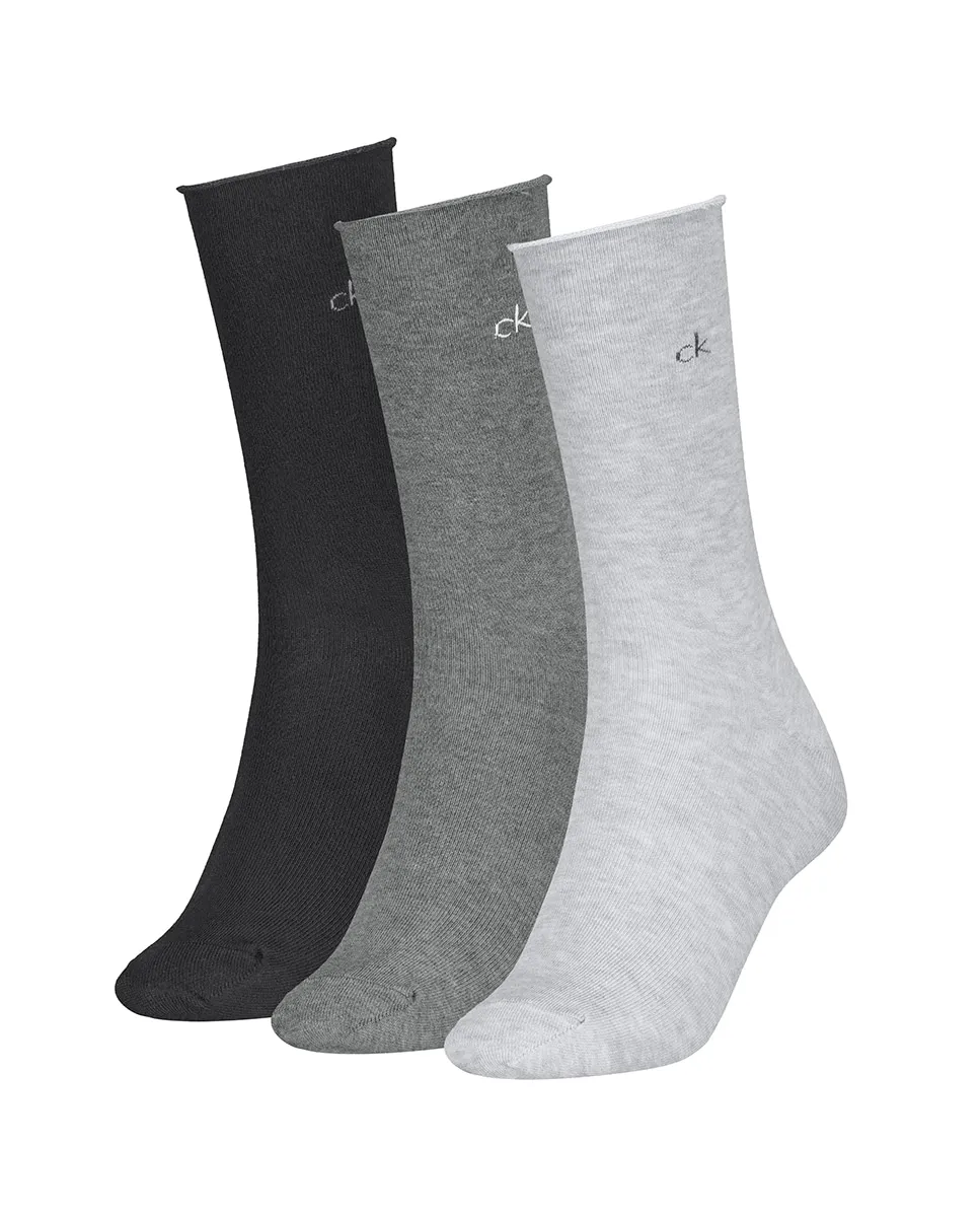 

Классические женские носки (упаковка из 3 штук) Calvin Klein, темно-серый