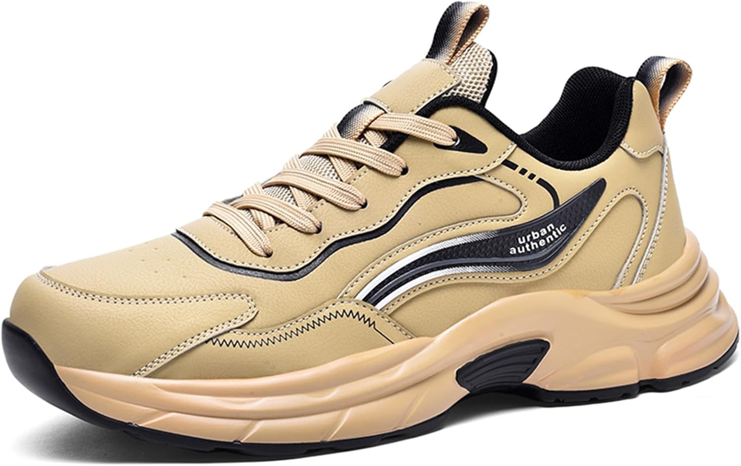 

Осенне-зимние мужские повседневные нескользящие модные универсальные удобные кроссовки для бега, ходьбы и спорта Generic, хаки