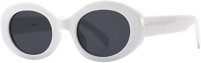 

Элегантные овальные солнцезащитные очки для женщин 2027 года, винтажные, популярные, маленькие круглые, черные, с защитой от УФ-излучения UV400, белые, серые, один размер MTZJH, One Color