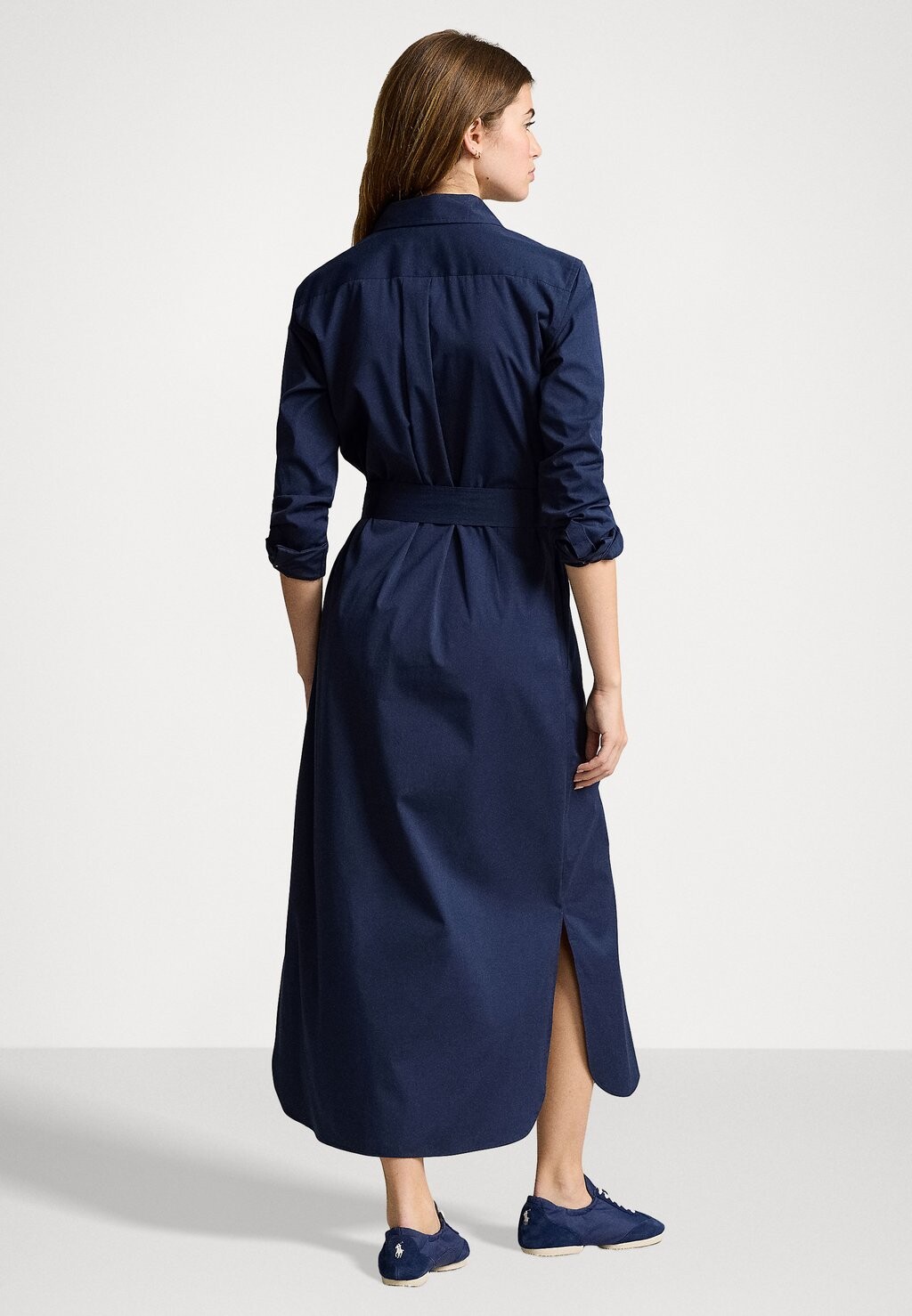 

Платье-блузка BELTED COTTON MIDI SHIRTDRESS Ralph Lauren, темно-синий
