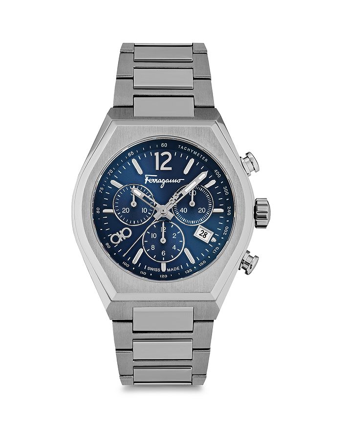 

Часы мужские Tonneau, 42 мм Ferragamo, синий