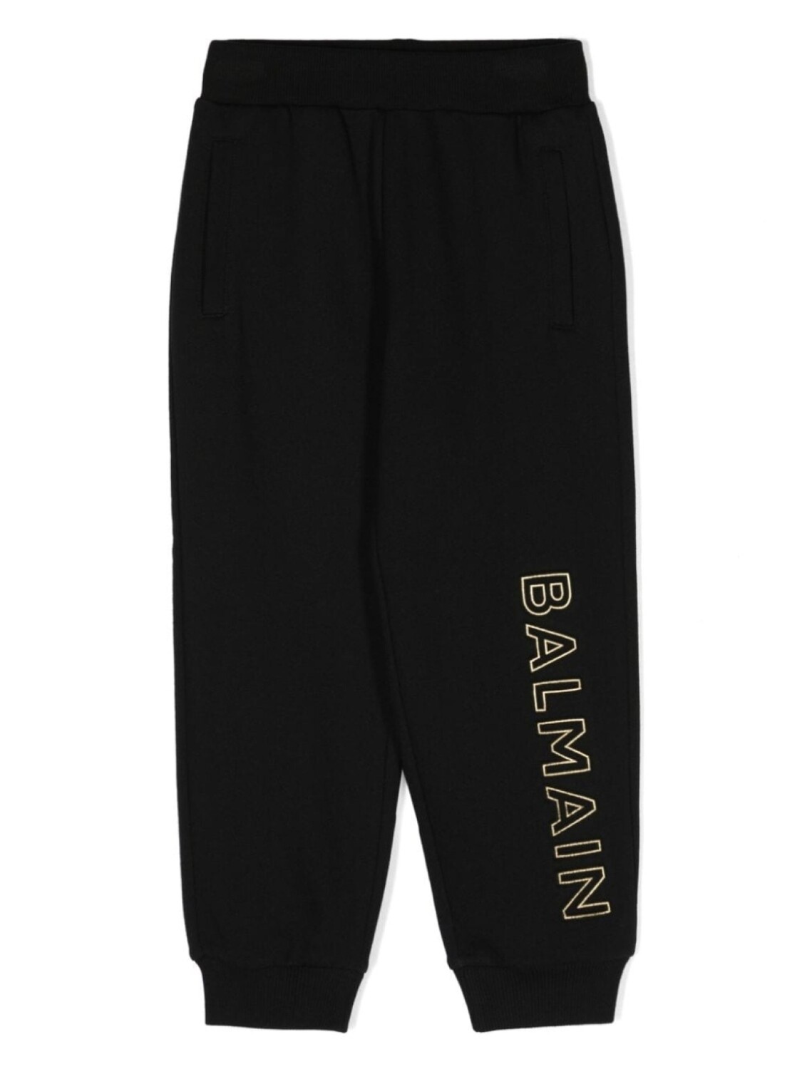 

Balmain Kids спортивные брюки с вышитым логотипом, черный