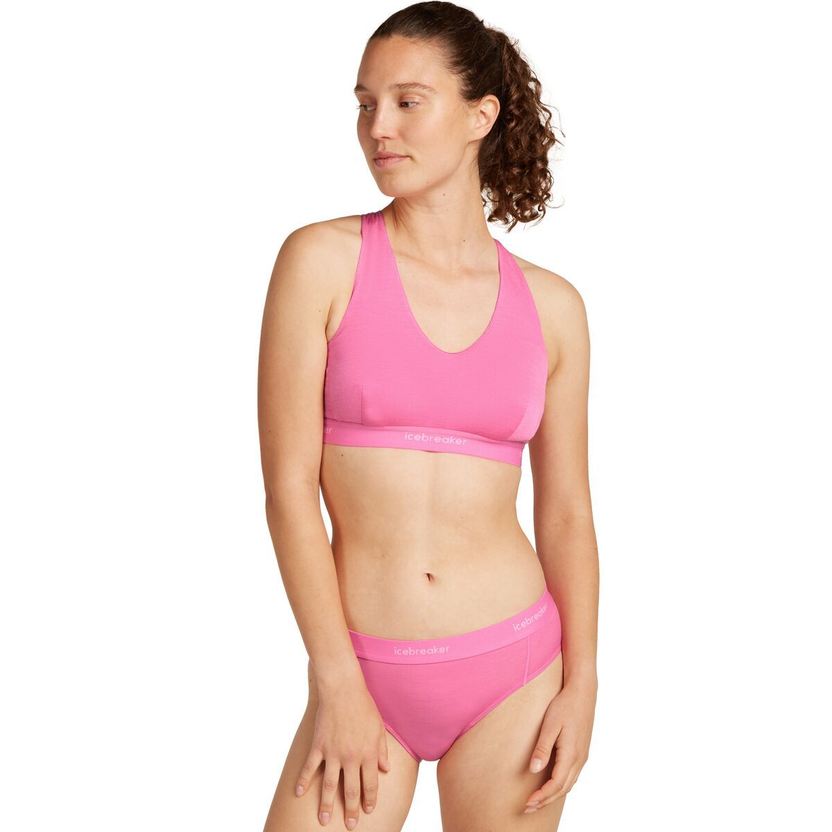 

Меринос 125 cool-lite спортбра с racerback Icebreaker, цвет pop