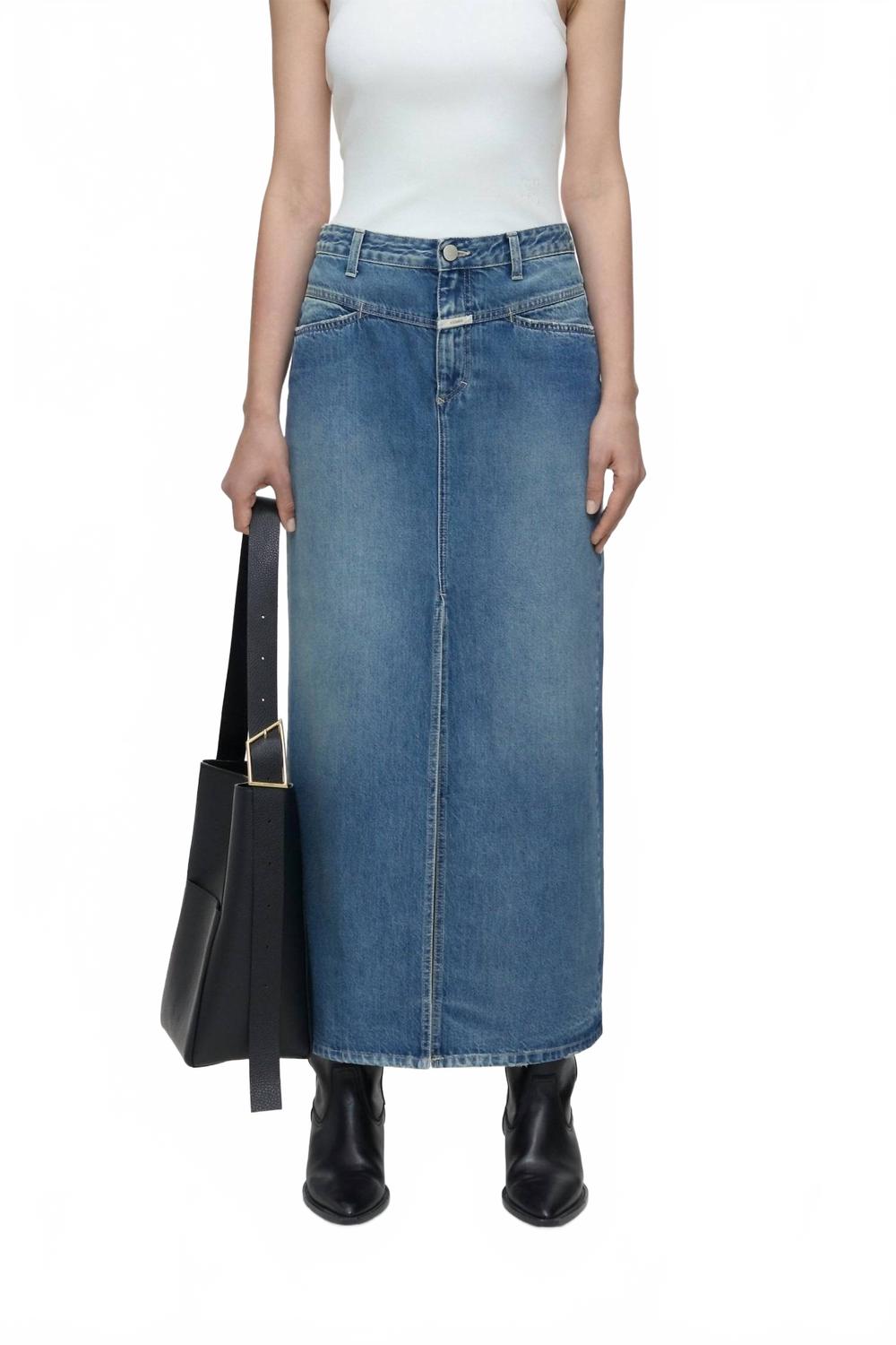 

Джинсовая миди-юбка в темно-синем цвете CLOSED