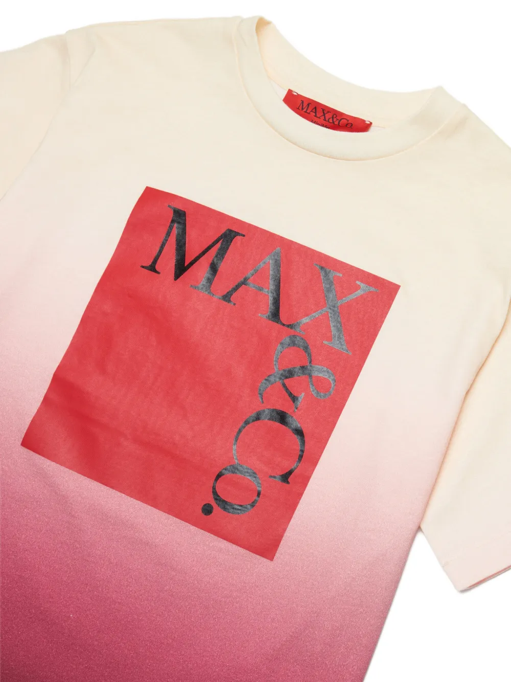 Футболка с логотипом и градиентным принтом Max&Co. Kids, нейтральный — фото 3