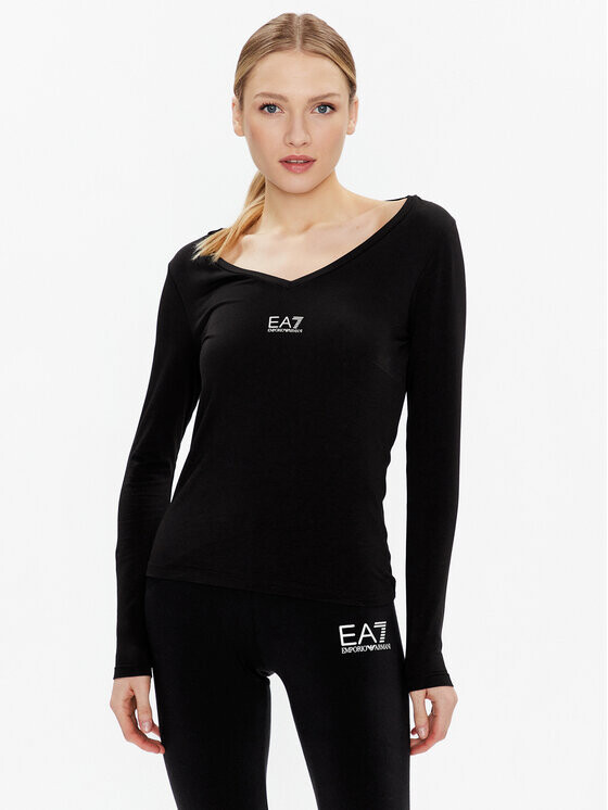 

Блуза стандартного кроя Ea7 Emporio Armani, черный