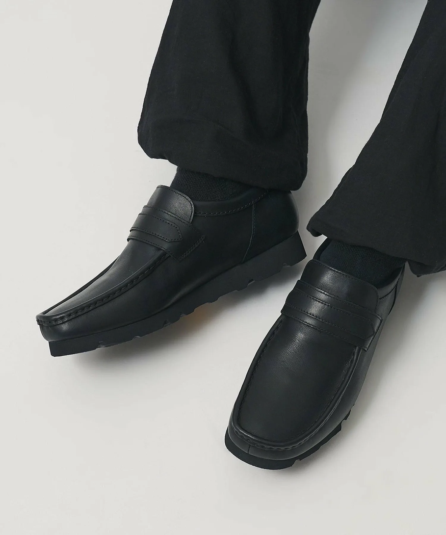 Лоферы Clarks Originals из соломы с мембраной Gore-Tex Beauty&Youth United Arrows, Black — фото 2