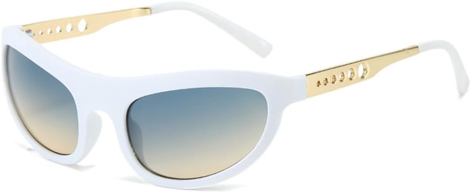 

Женские солнцезащитные очки «кошачий глаз» в винтажном стиле с металлическими полыми круглыми дужками, защита от УФ-излучения UV400. Мужские солнцезащитные очки с леопардовым принтом LANGSER, White Blue Tea