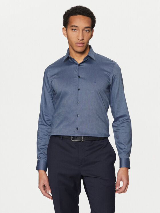 

Рубашка облегающего кроя K10K113864 Calvin Klein, синий