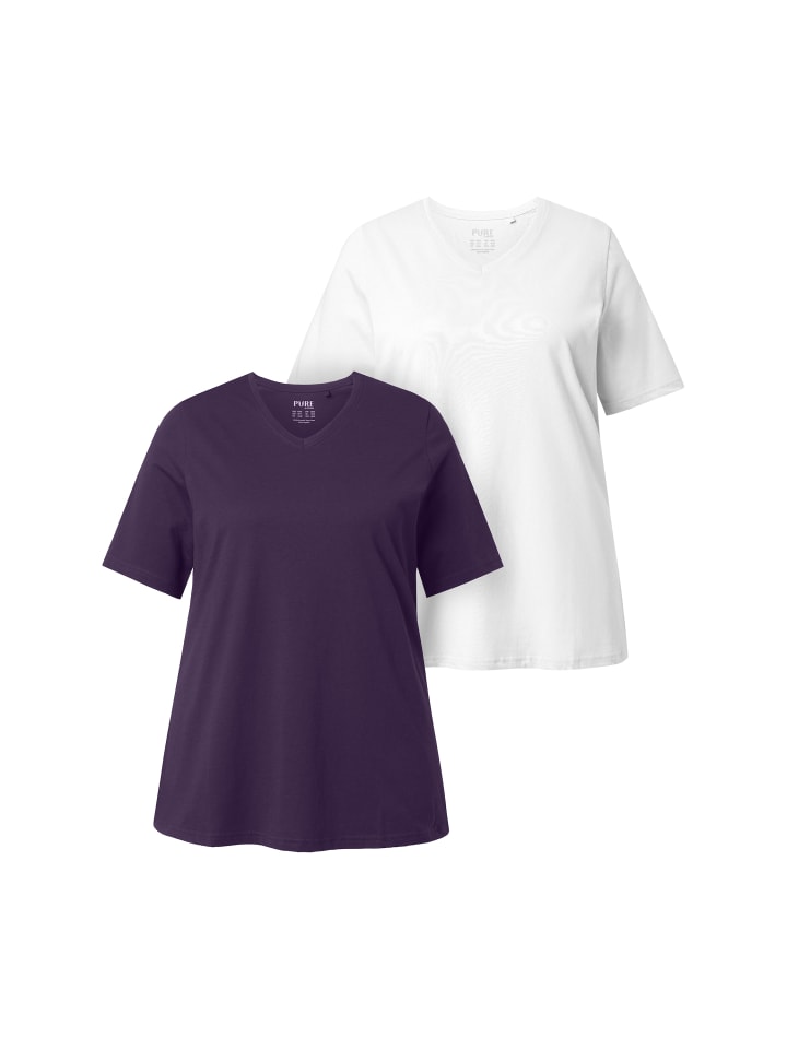 

Ulla Popken Футболка темно-фиолетового цвета, Фиолетовый, Ulla Popken Футболка темно-фиолетового цвета