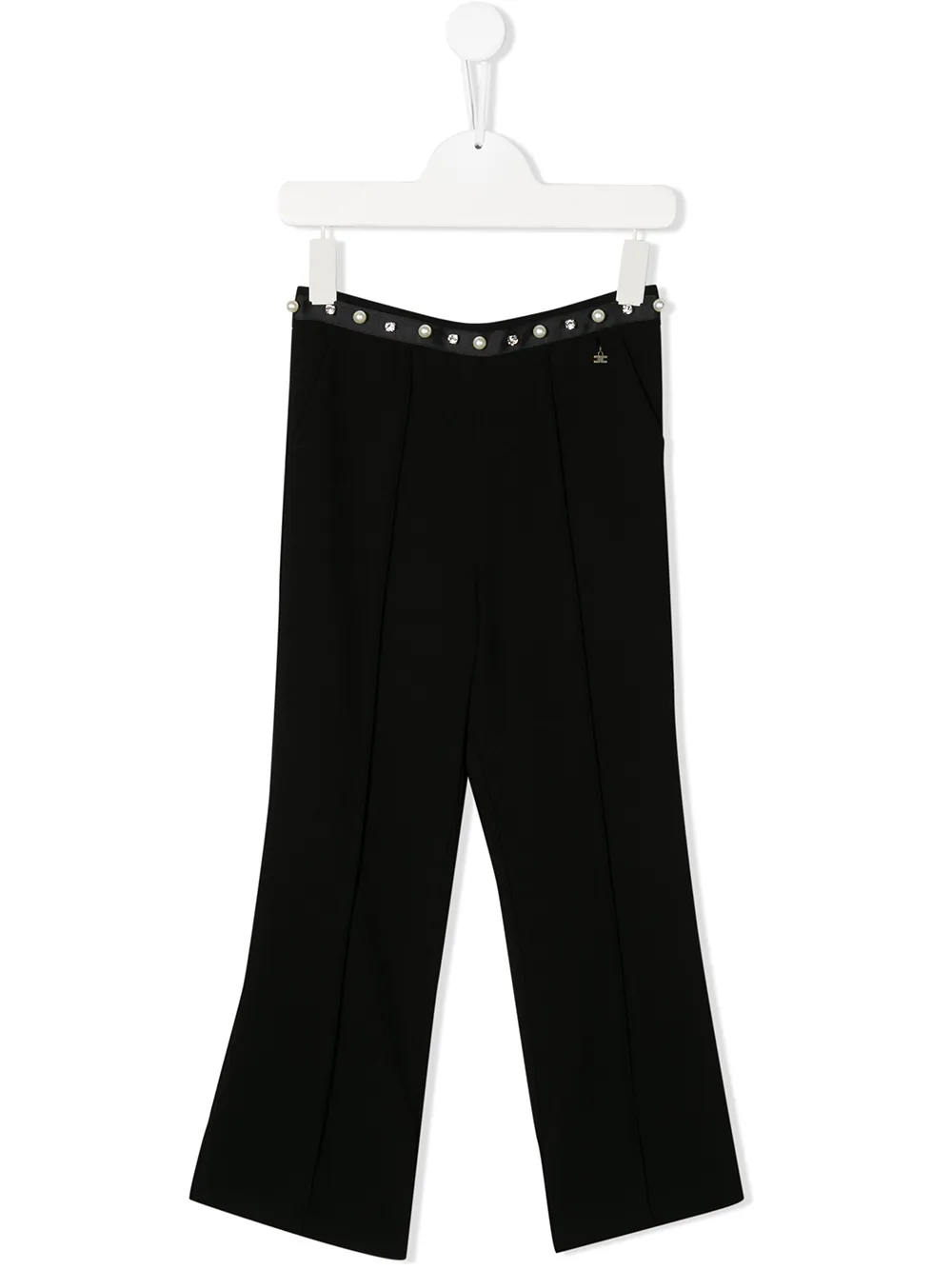 

Брюки с искусственным жемчугом Elisabetta Franchi La Mia Bambina, черный