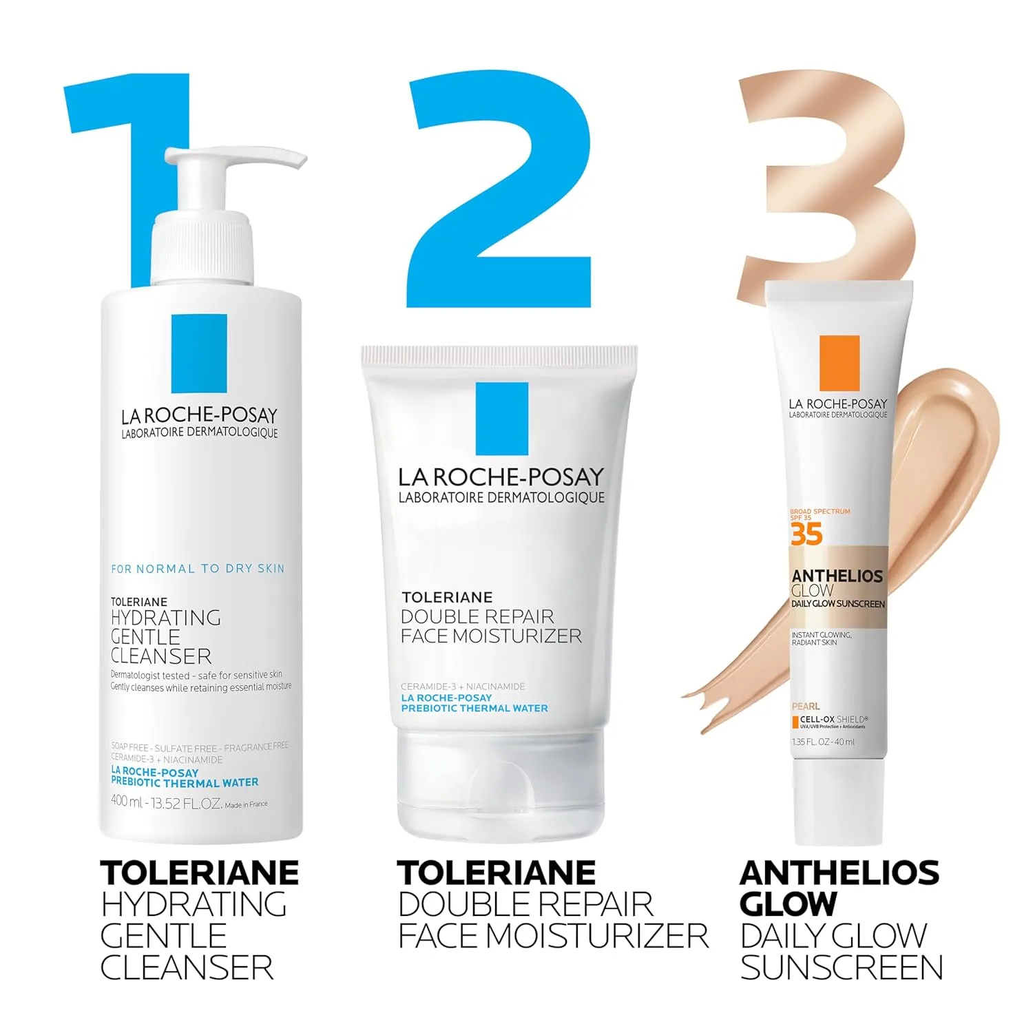 La roche-posay anthelios тонированный солнцезащитный крем для лица с spf 35, широкий спектр защиты, для всех типов кожи, 24-часовая гидратация, легкая текстура, Light — фото 2