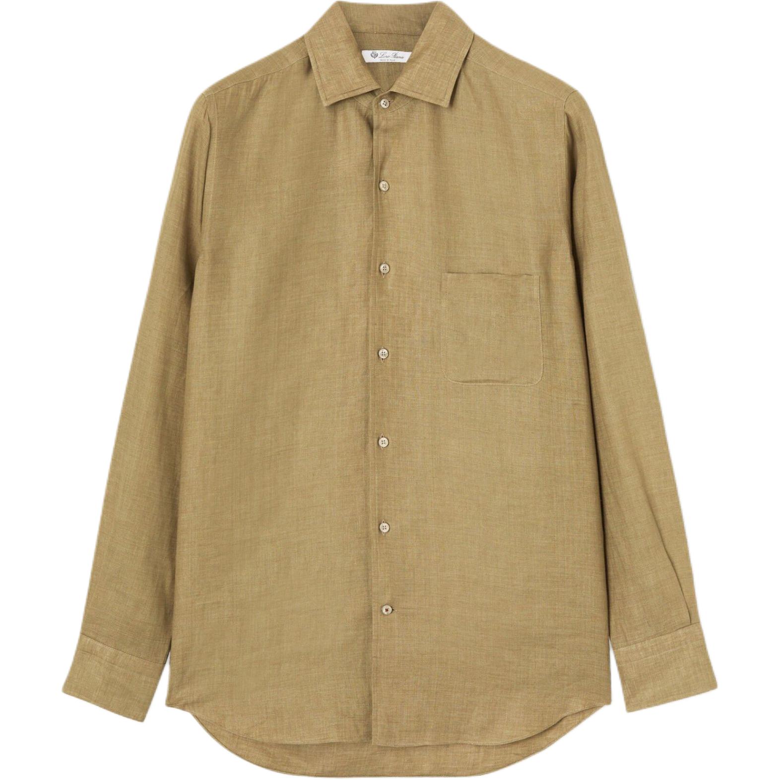 

Loro Piana SS25 Рубашка мужская льняная желтая