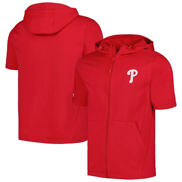 

Мужская красная толстовка Philadelphia Phillies Recruit с длинным рукавом и молнией Levelwear