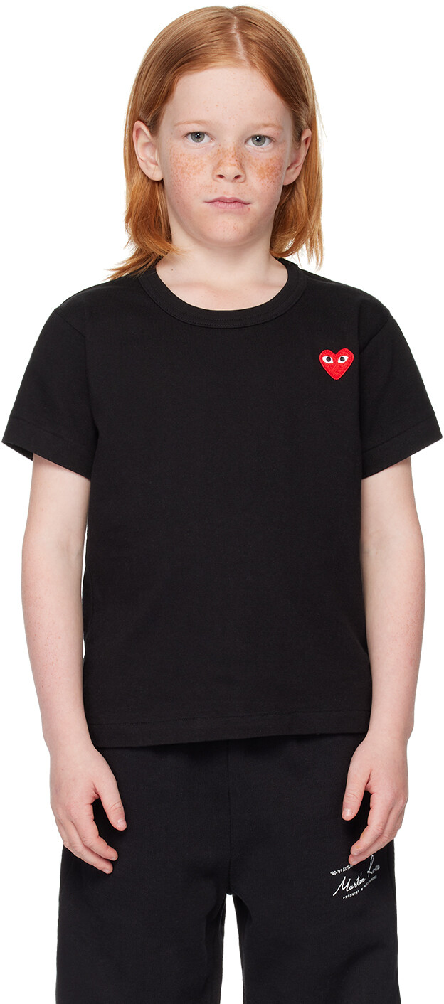 

Футболка с детской эмблемой COMME des GARcONS PLAY, черный