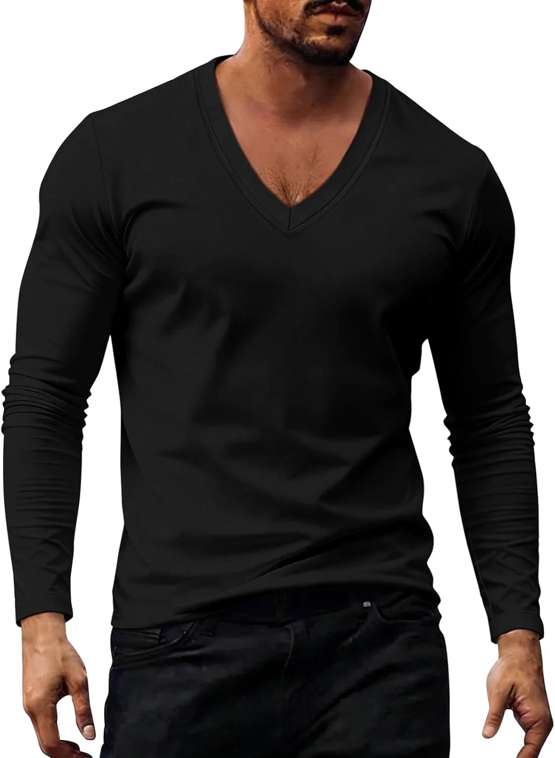 Футболка с длинным рукавом, быстросохнущая, UPF 50+, Black