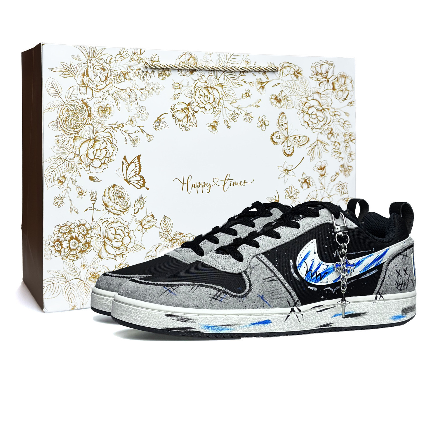 

Мужские низкие скейтбордные кроссовки Court Borough Venom Nike, серый