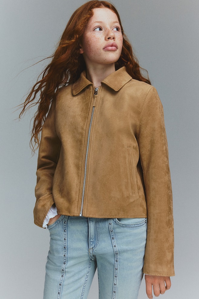 

Куртка с начесом H&M, бежевый