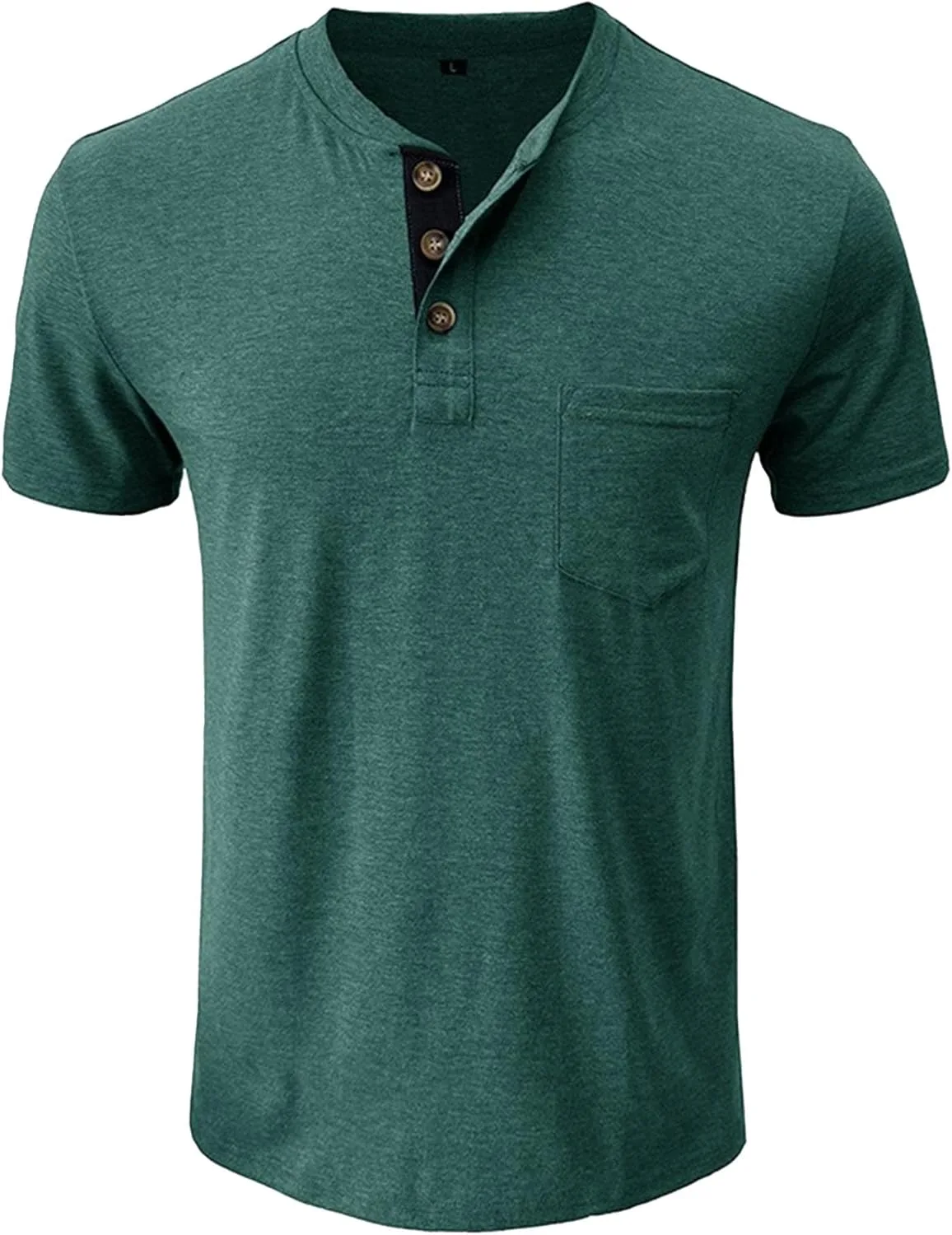 

Футболка-хенли Button Slim Fit для мужчин QOAAIE