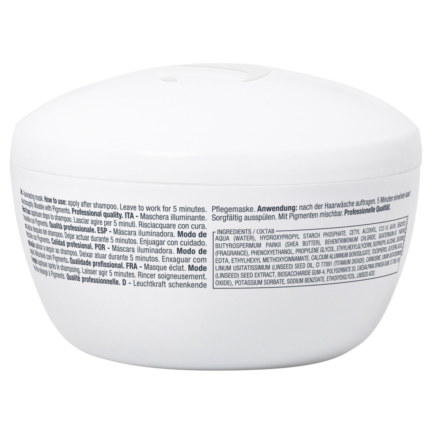 Маска для волос semi di lino diamond illuminating mask Alfaparf Milano, объем 200 мл — фото 2