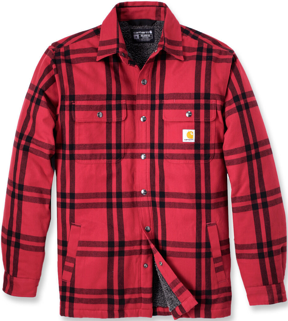

Рубашка Carhartt Relaxed Fit Flannel Sherpa Lined Shirt, карсный/черный