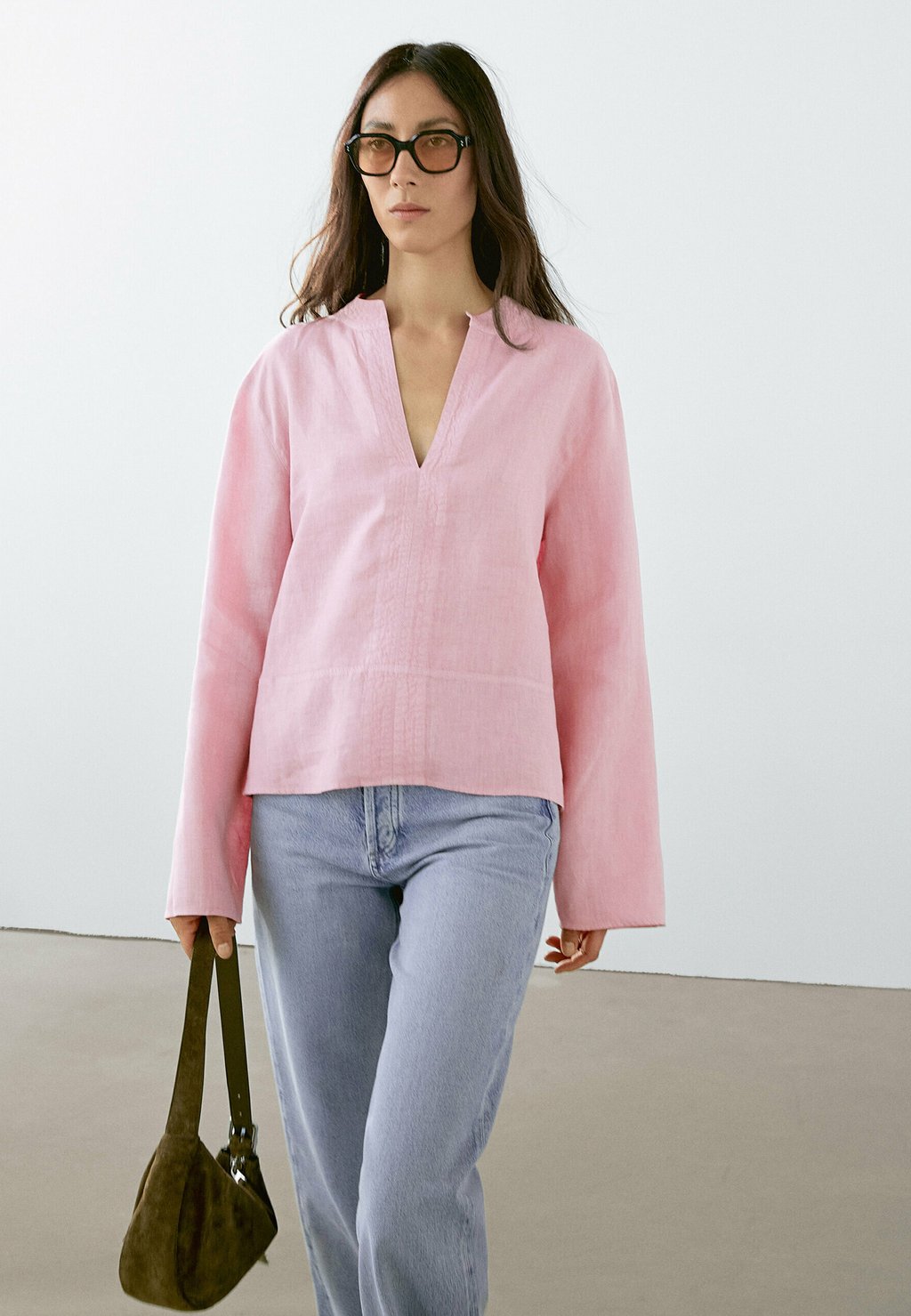 

Блуза Massimo Dutti, розовый