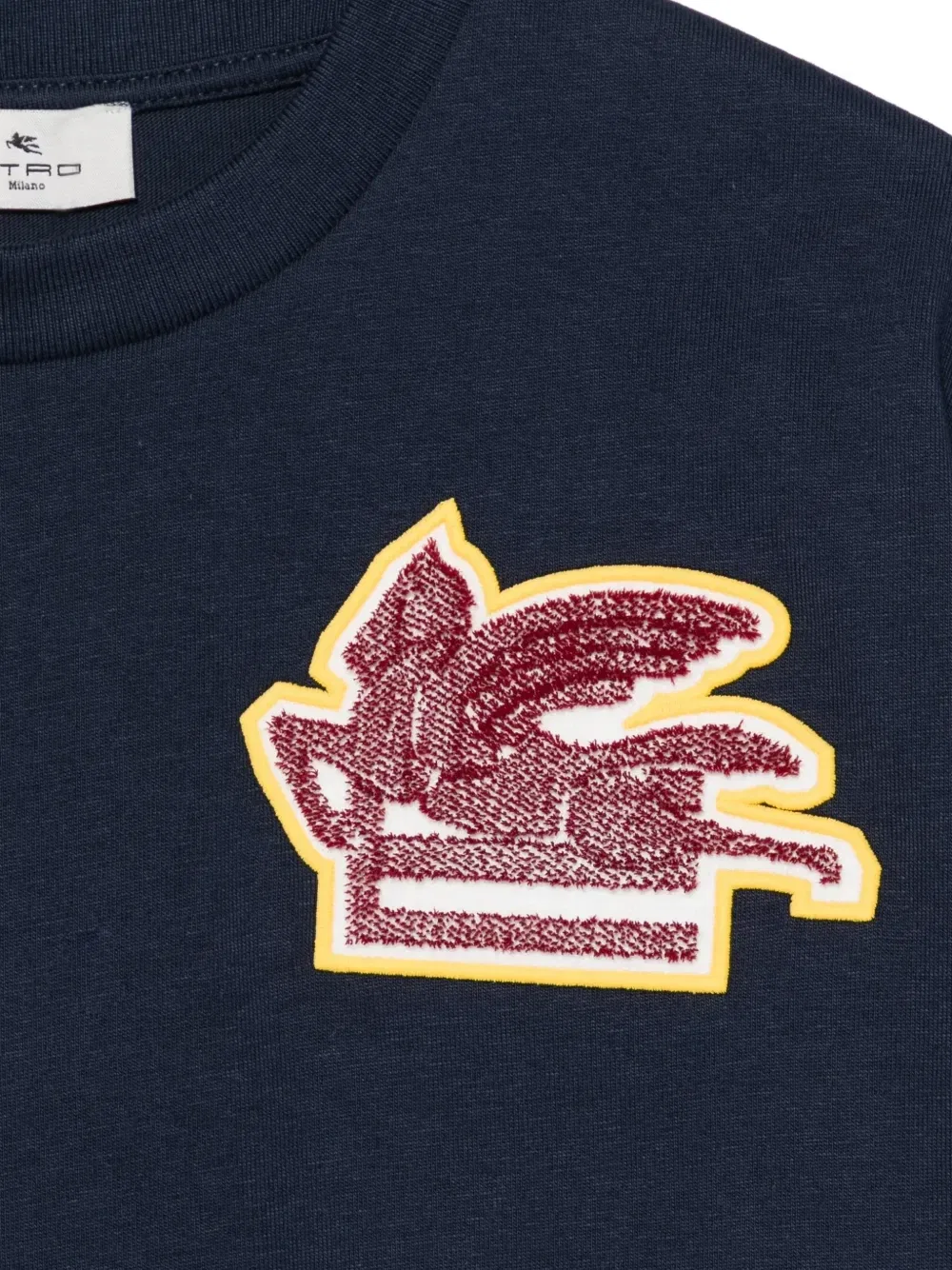 Футболка с нашивкой в виде Пегаса ETRO KIDS, синий — фото 3