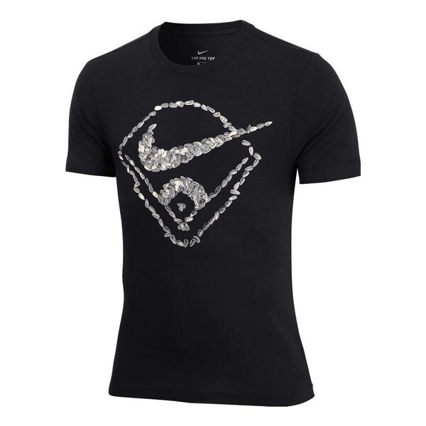 

Футболка Nike Front Logo T-shirt 'Black Whtie Grey', черный