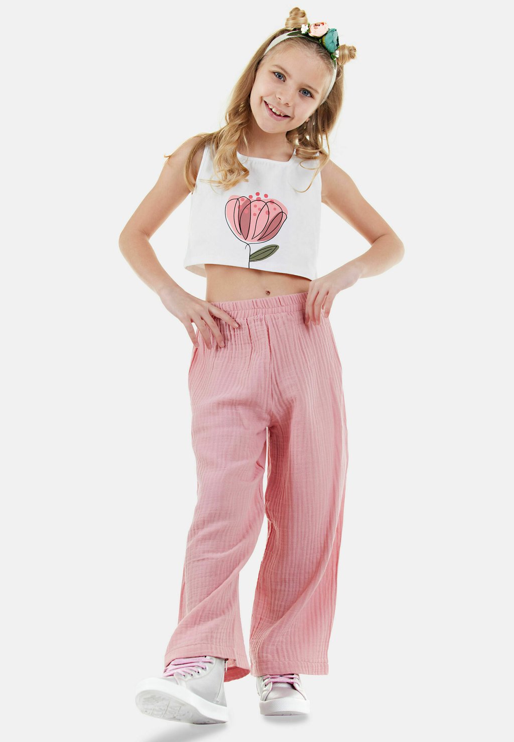 

Топ FLOWERS SET Denokids, цвет Rosa
