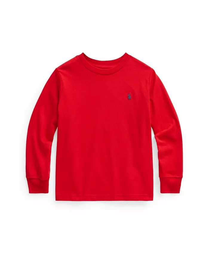 

Футболка с длинным рукавом для малышей и мальчиков Jersey Polo Ralph Lauren, красный