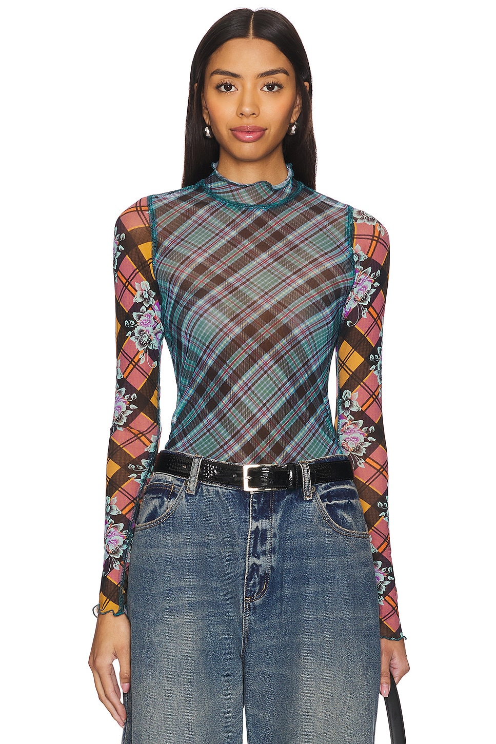 

Топ из сетки с принтом x revolve chloe Free People, мультиколор