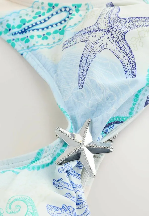 Укороченный топ от бикини стандартного кроя Next, Pastel Pink Blue Octopus — фото 2