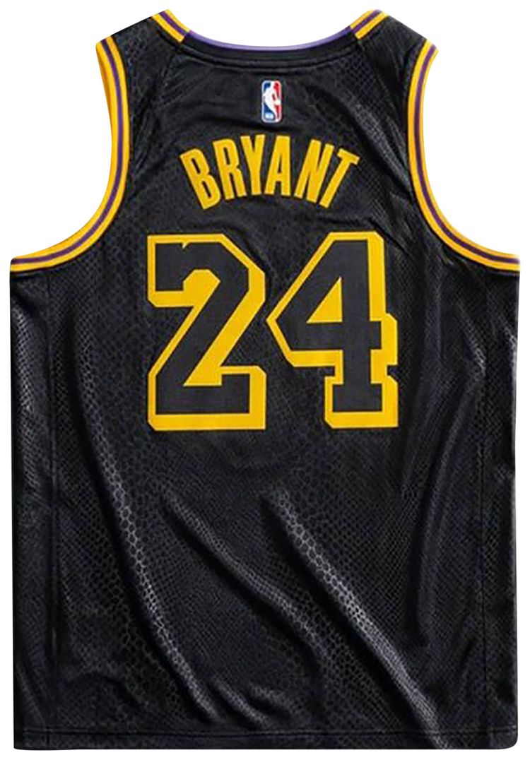 Джерси Nike Kobe Mamba Mentality Big Kids Los Angeles Lakers City Edition Swingman Jersey 'Black', черный — фото 2