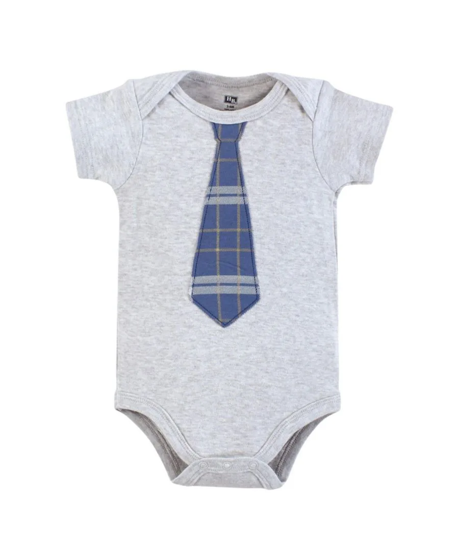 Комплект из 5 хлопковых боди Essential Hudson Baby, Plaid Necktie — фото 3