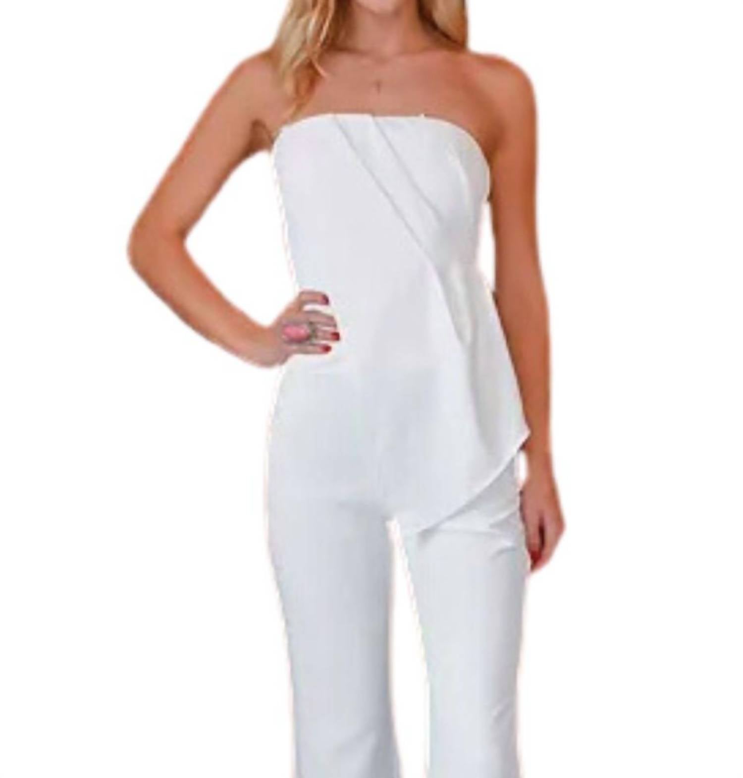 

Асимметричный топ-труба белого цвета DO+BE