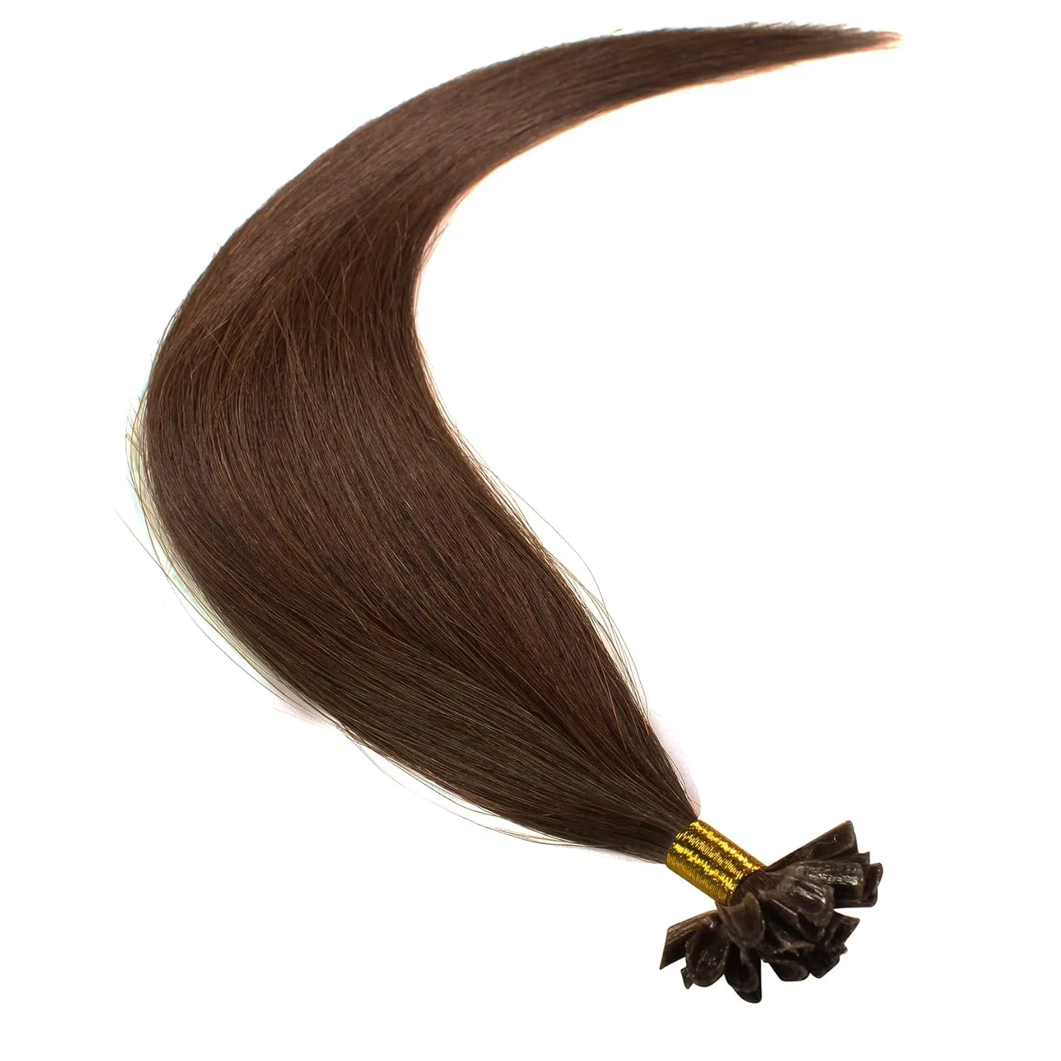 Прямые пряди для наращивания волос 40 см 50 шт. от Just Beautiful Hair Hair2Heart, #4 Brown — фото 2