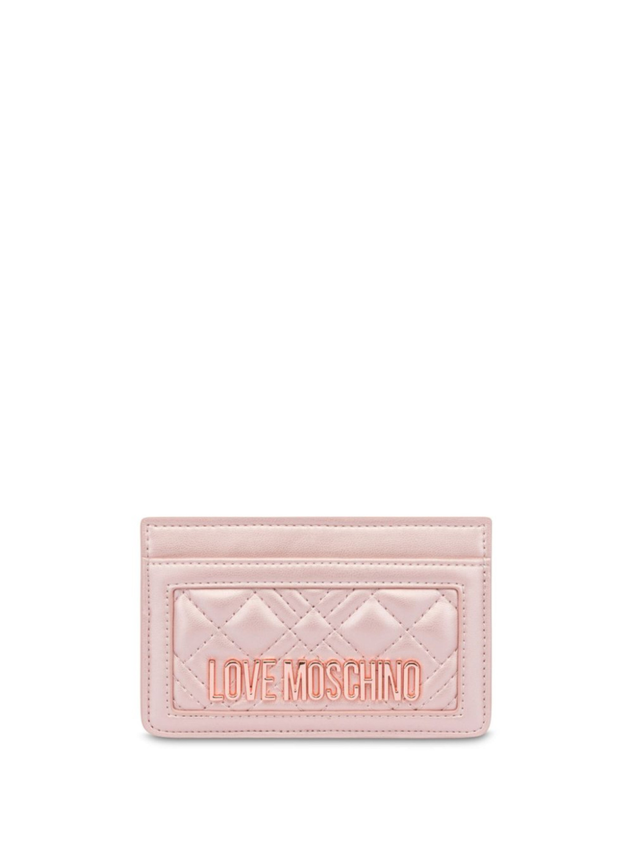 

Love Moschino картхолдер с логотипом, розовый