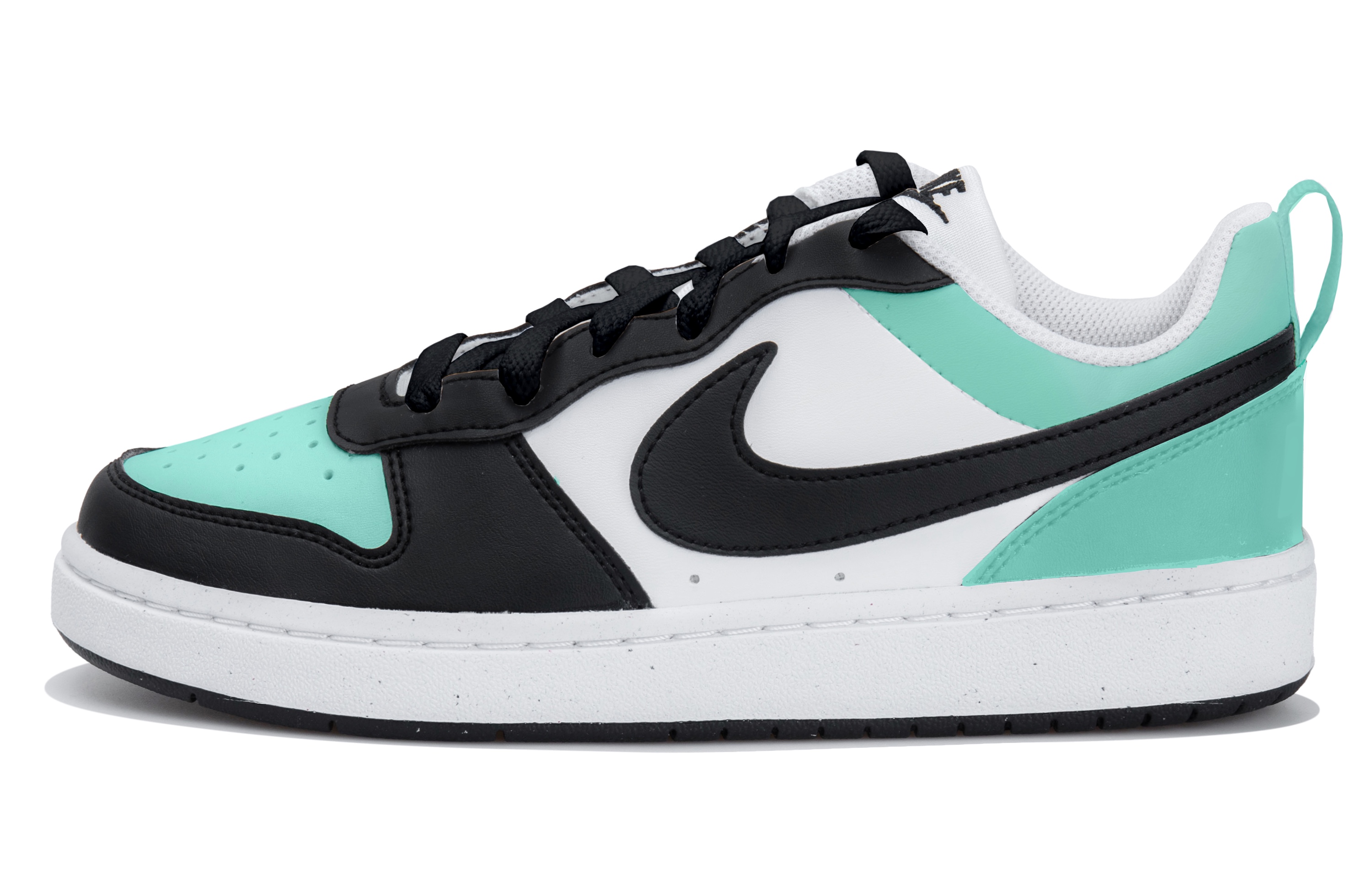 

Низкие детские кроссовки для скейтбординга Court Borough для подростков Nike, черный/белый/зеленый