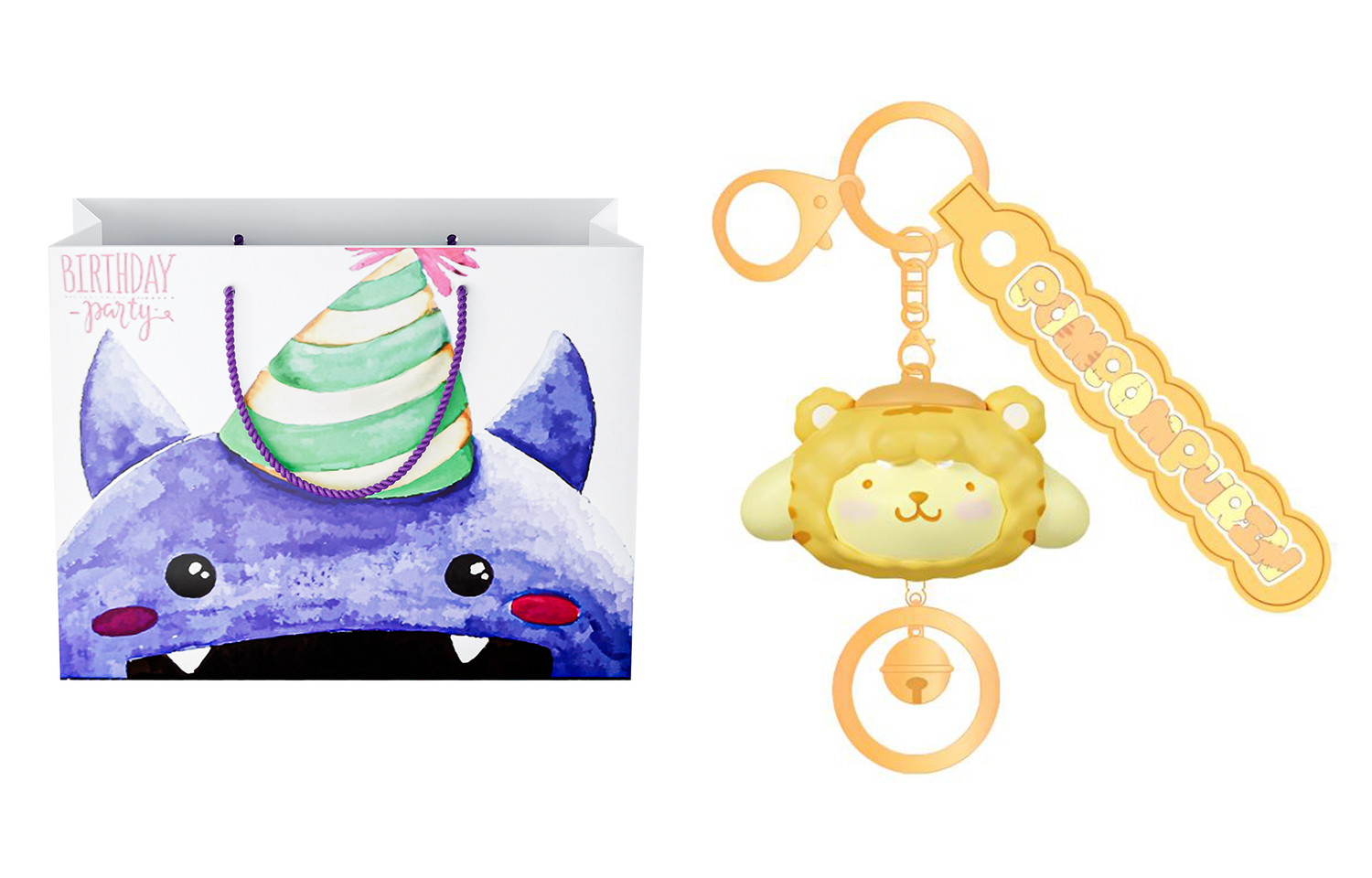 

Sanrio Кулон для сумки из ПВХ и цинкового сплава унисекс, Pompompurin+Exquisite Shopping Bag A