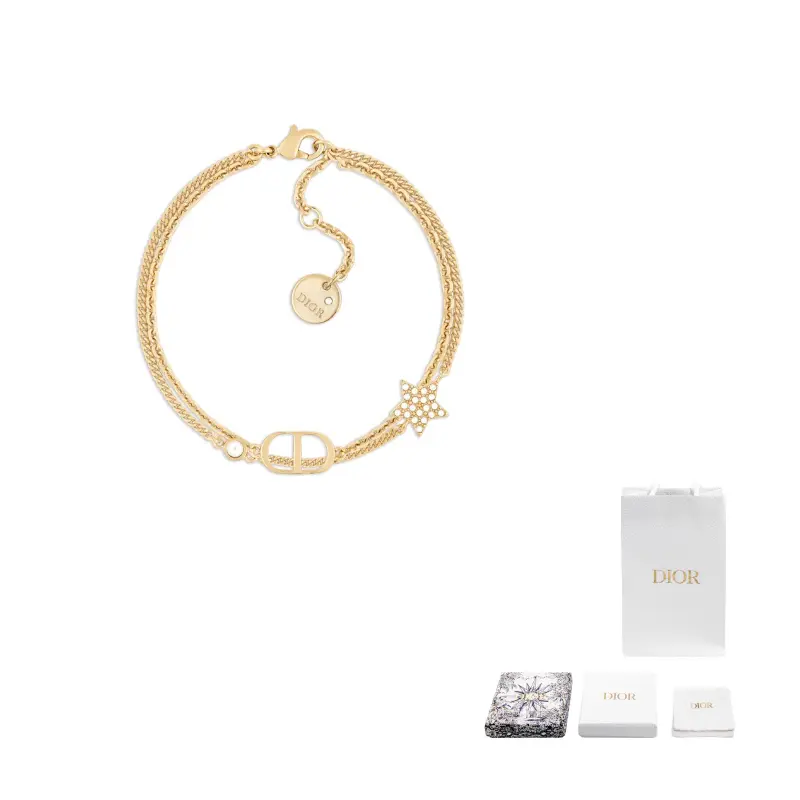 

Металлический браслет унисекс золотой DIOR, золотой