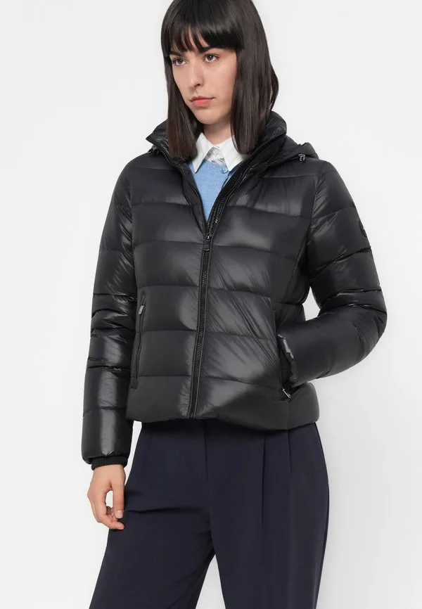 Глянцевая куртка, зимняя куртка Tommy Hilfiger, Black — фото 4