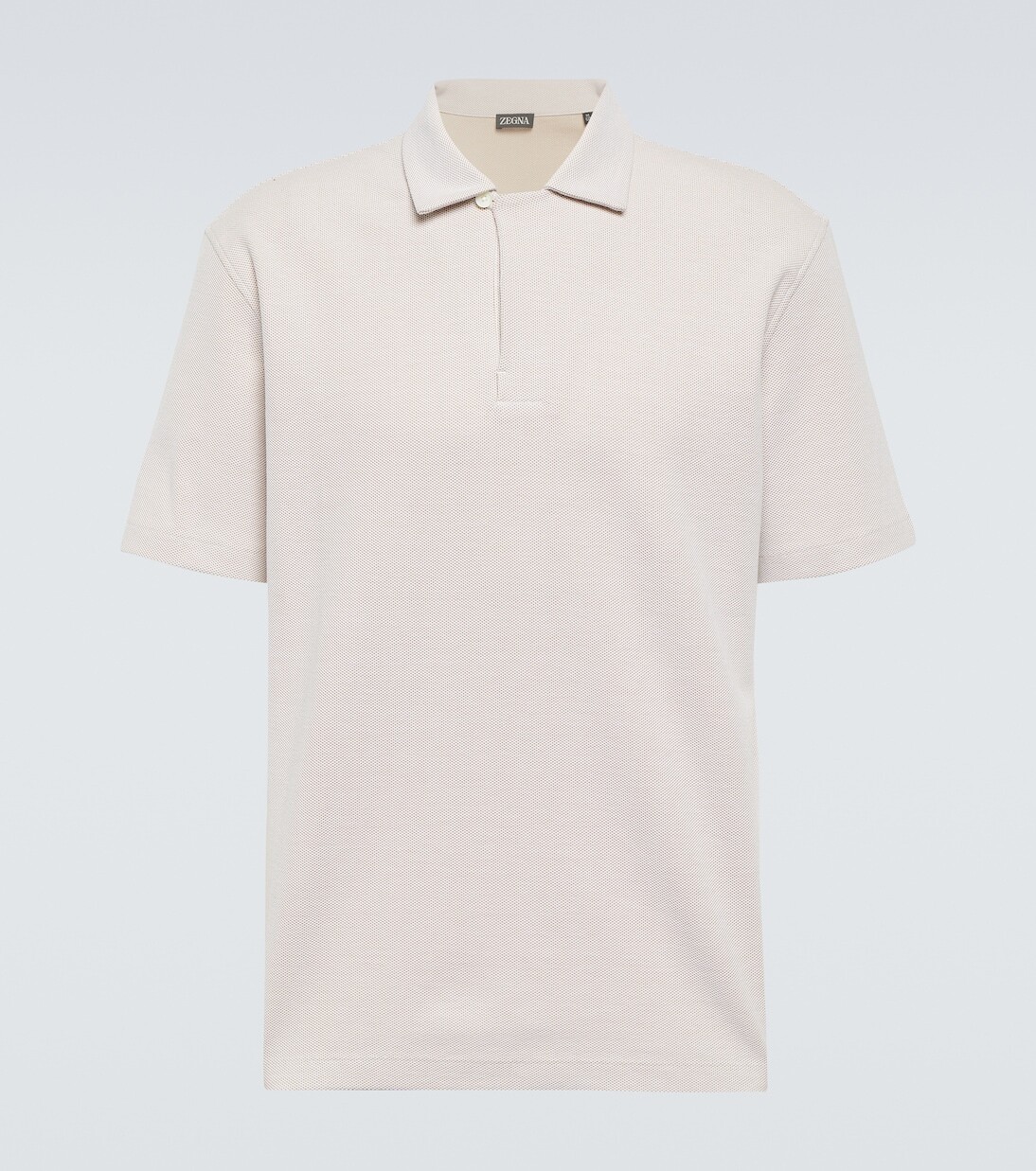 

Хлопковая рубашка-поло Zegna, бежевый