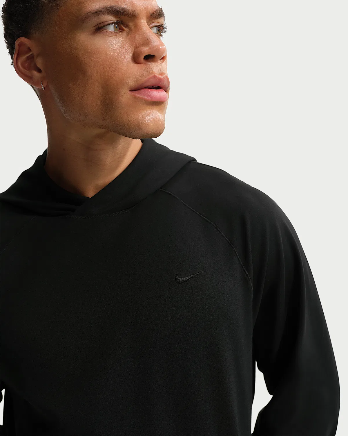 Мужская спортивная худи Nike Primary NanoKnit Dri-FIT с защитой от УФ, Black/Black — фото 3