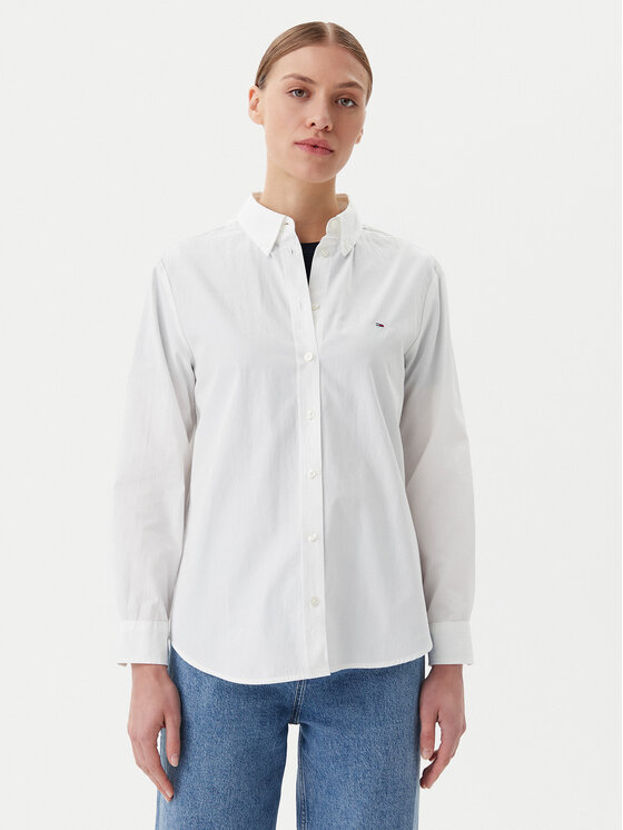 

Рубашка обычного кроя DW0DW20290 Tommy Jeans, белый