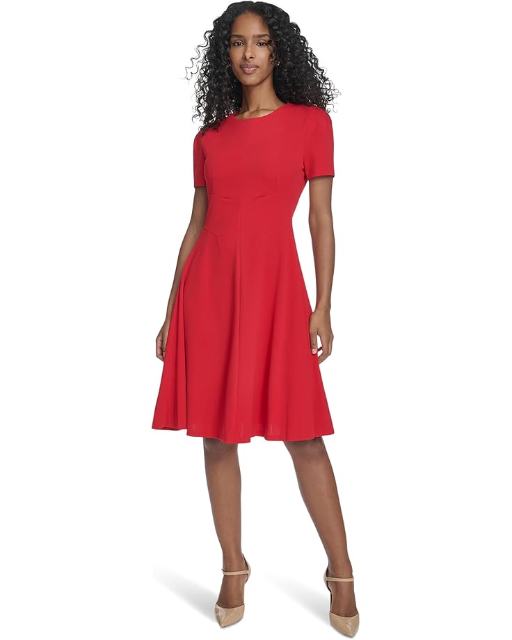 

Женское платье Calvin Klein Short Sleeve Scuba Crepe A-Line, Red