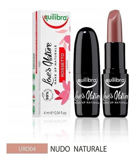 

Губная помада 04 Natural Nude, 4 мл Equilibra, Love's Nature