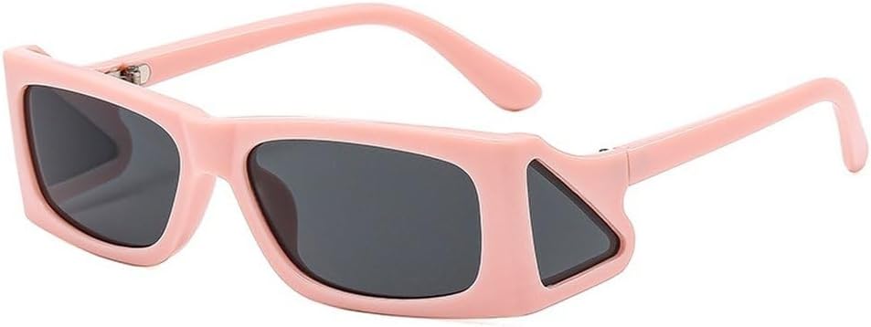 

Модные уникальные маленькие квадратные солнцезащитные очки для женщин в стиле ретро с прозрачными линзами цвета океана, модные панк-солнцезащитные очки с защитой от УФ-излучения UV400 для мужчин SKFGNX, Pink Grey