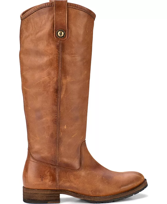 Женские кожаные сапоги до колена Melissa Western Frye, коричневый — фото 2