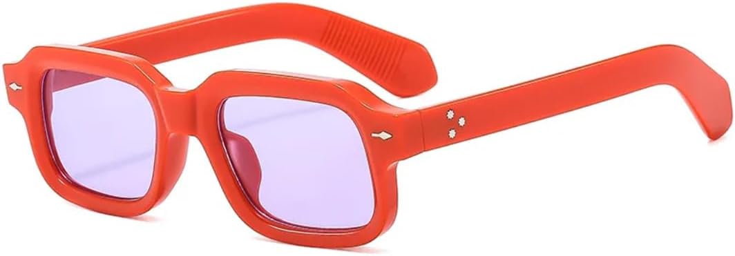 

Ретро прямоугольные женские солнцезащитные очки, роскошные панк-очки, высококачественные очки для активного отдыха и путешествий, мужские очки с защитой от УФ-излучения UV400 UATXTAU, Orange